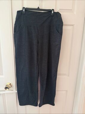 Grace & Lace Wide-Leg Pull-On Track Pants - Charcoal